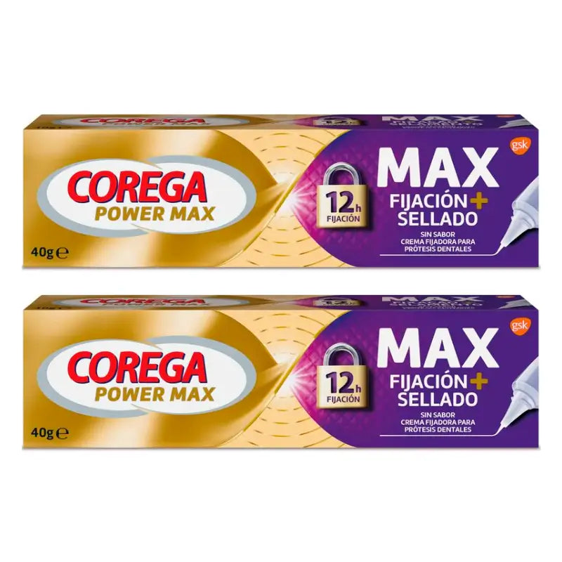 Corega Duplo Maximo Versiegelnde Fixiercreme, 2 x 40 gr