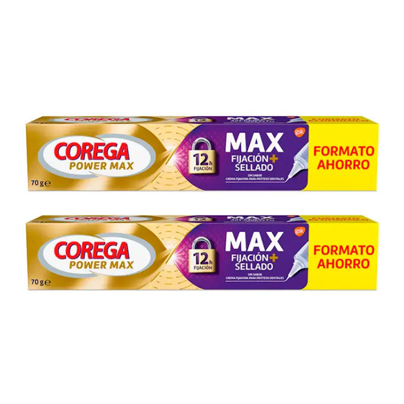 Corega Duplo Maximo Versiegelnde Fixiercreme, 2 x 70 gr