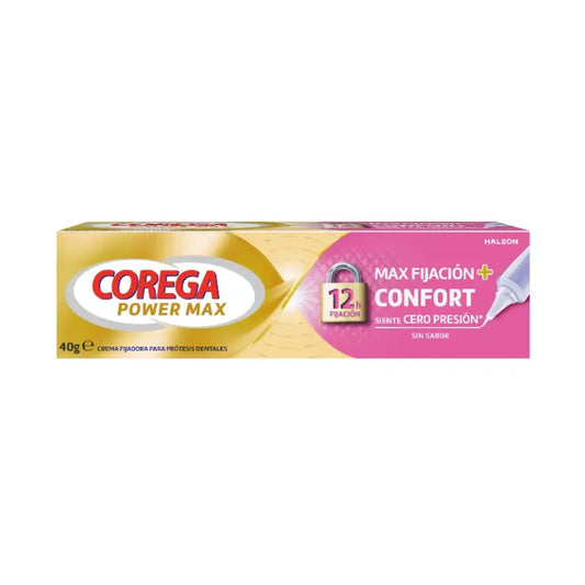Corega Max Fixation + Comfort Fixing Cream für Zahnersatz, 40 gr