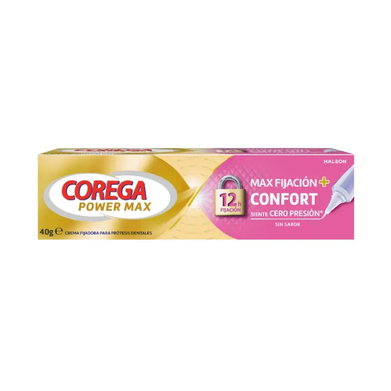 Corega Max Fixation + Comfort Fixing Cream für Zahnersatz, 40 gr