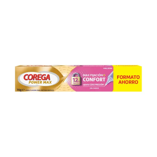 Corega Max Fixation + Comfort Fixing Cream für Zahnersatz, 70 gr