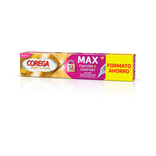 Corega Max Fixation + Comfort Fixing Cream for Dentures, 70 gr