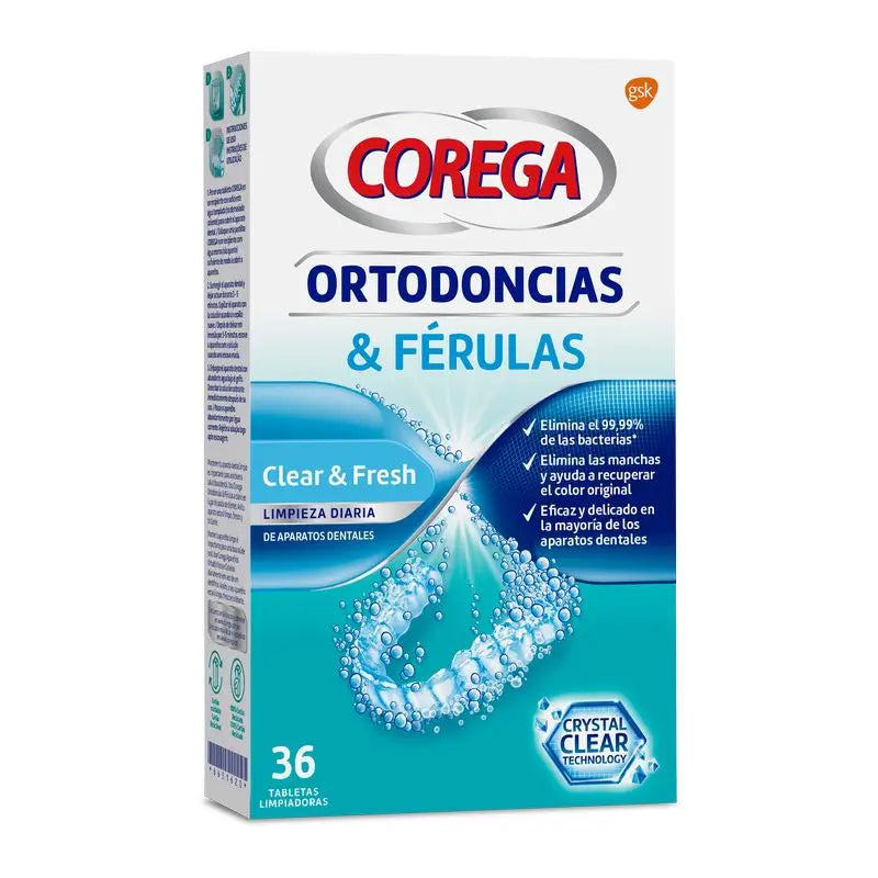 Corega Kieferorthopädie und Zahnschienen, 36 Tabletten