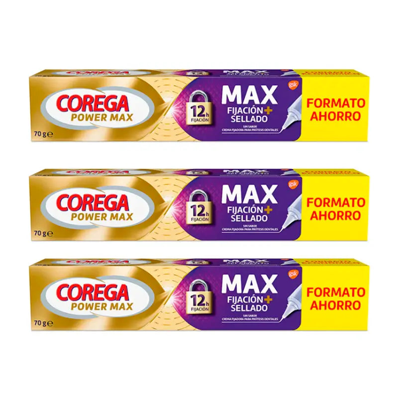 Corega Triplo Maximo Versiegelnde Fixiercreme, 3 x 70 gr