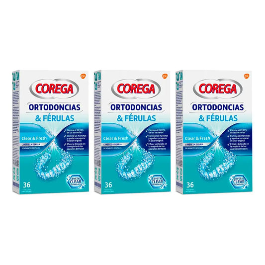 Corega Triplo Kieferorthopädie und Schienen, 3 x 36 Tabletten