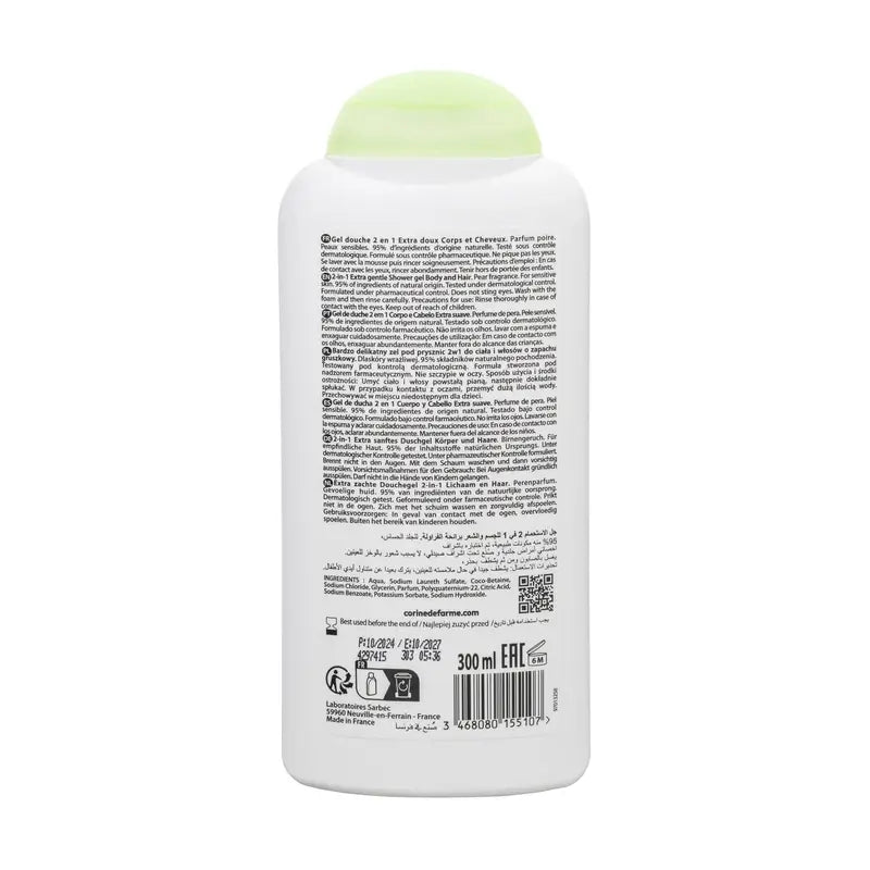 Corine De Farme 2 In 1 Duschgel Körper & Haar Kinder Birne , 300 ml