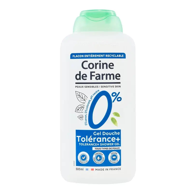 Corine De Farme Duschgel Pure 0% für empfindliche Haut, 500 ml
