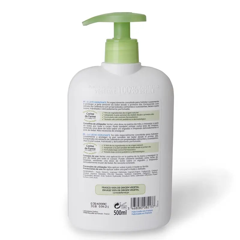 Corine De Farme Calendula-Feuchtigkeitsmilch, 500 ml