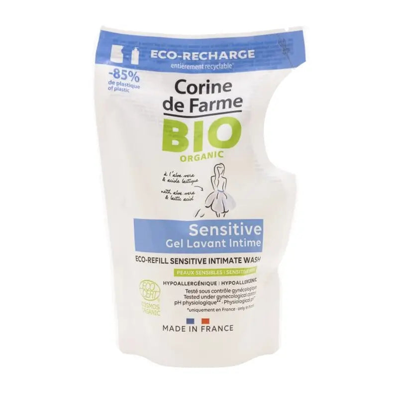 Corine De Farme Doypack Sensitive Intimhygiene-Gel Nachfüllpackung Bio, 250 ml