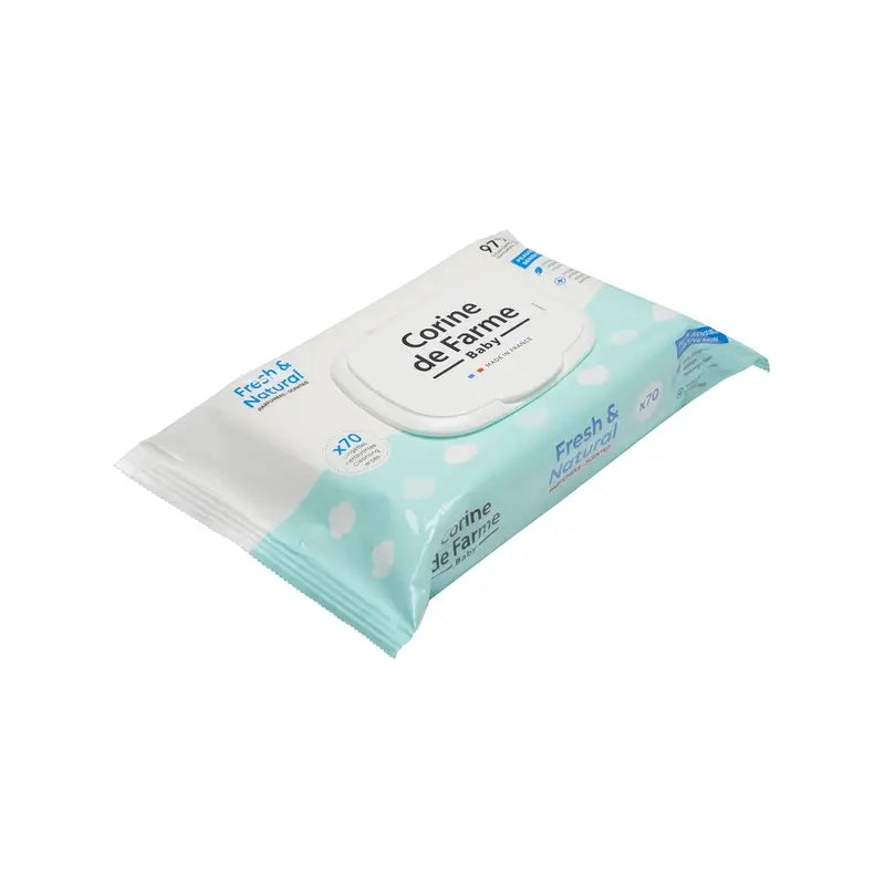 Corine De Farme Frische & Natürliche Biologisch abbaubare Tücher , 70 Stück.