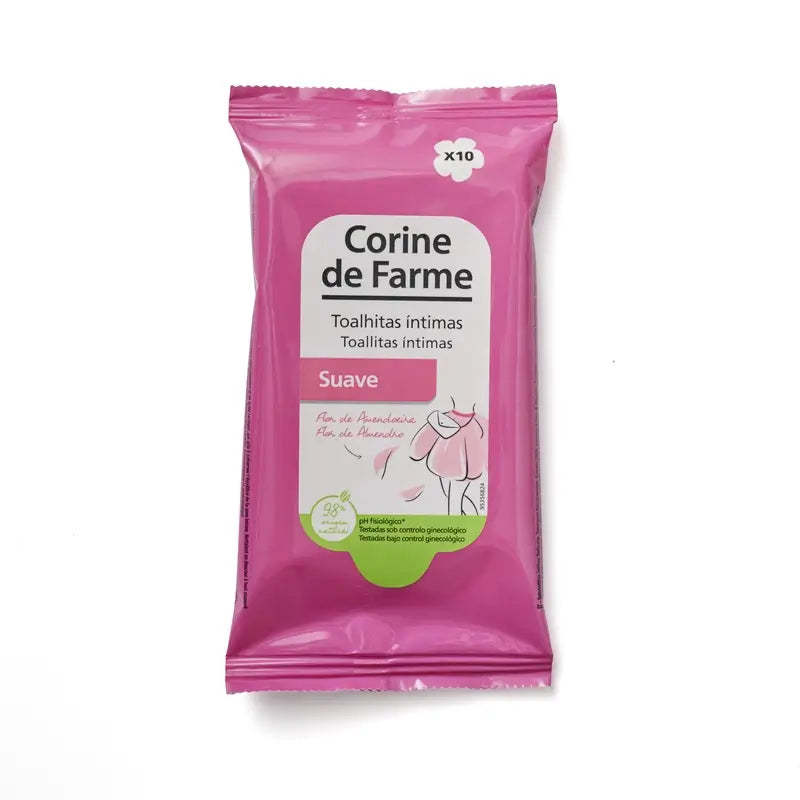 Corine De Farme Sanfte Tücher für Erwachsene Intimhygiene , 10 Stück