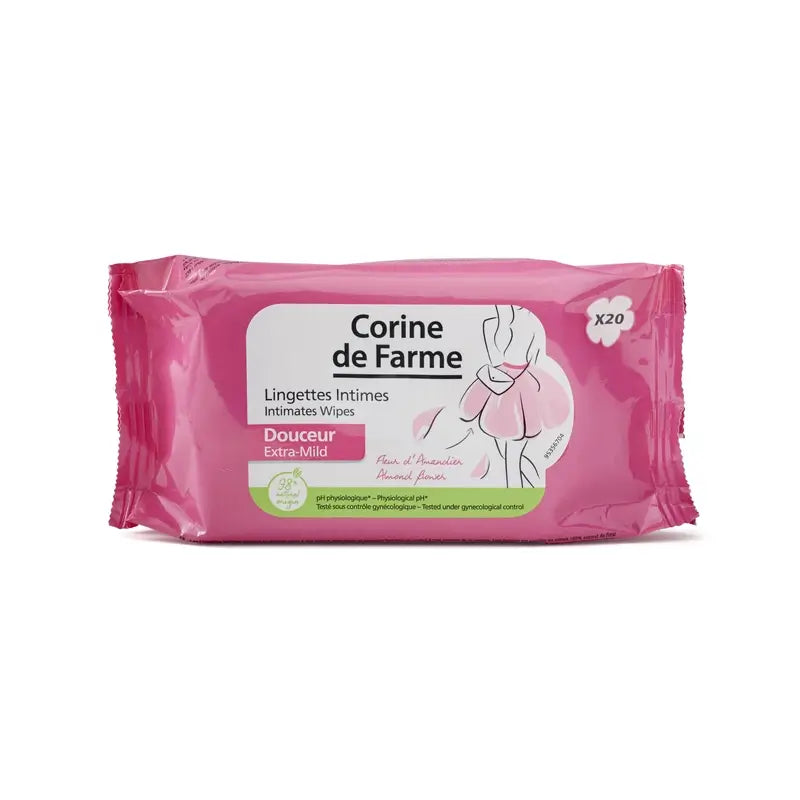 Corine De Farme Sanfte Tücher für Erwachsene Intimhygiene , 20 Stück