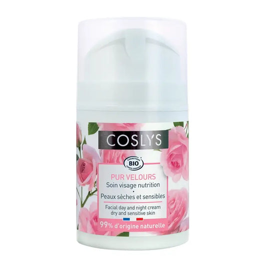 Coslys Tagescreme für trockene Haut mit Rosen, 50 ml