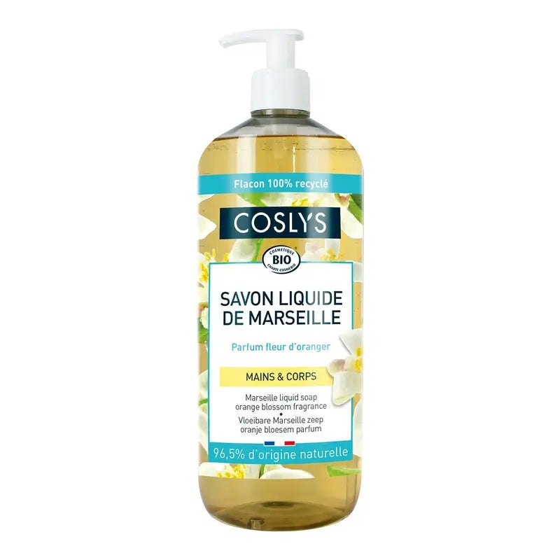 Coslys Orange Blossom Scented Marseille Soap 1L, 1000 ml