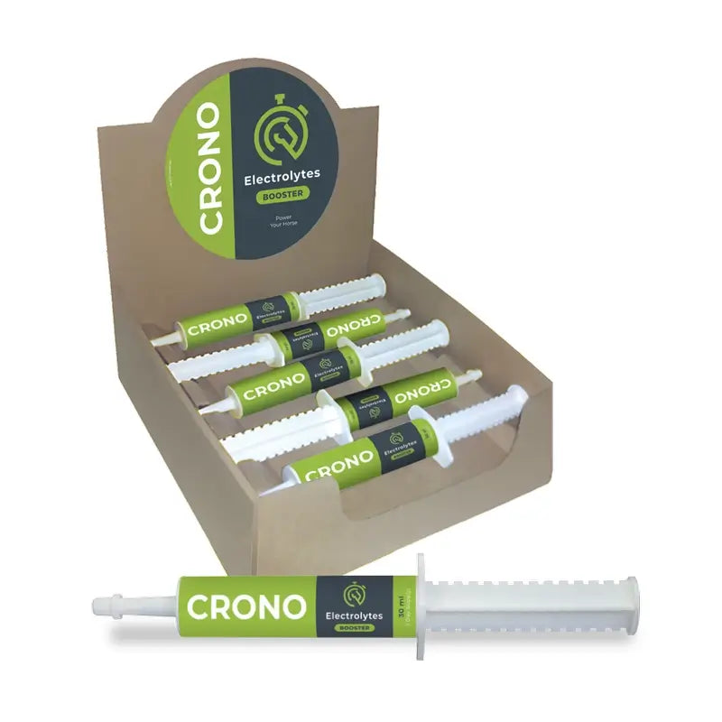 Crono Electrolytes Booster, Display mit 10 Stück, 30 ml – Spritze mit oraler Paste