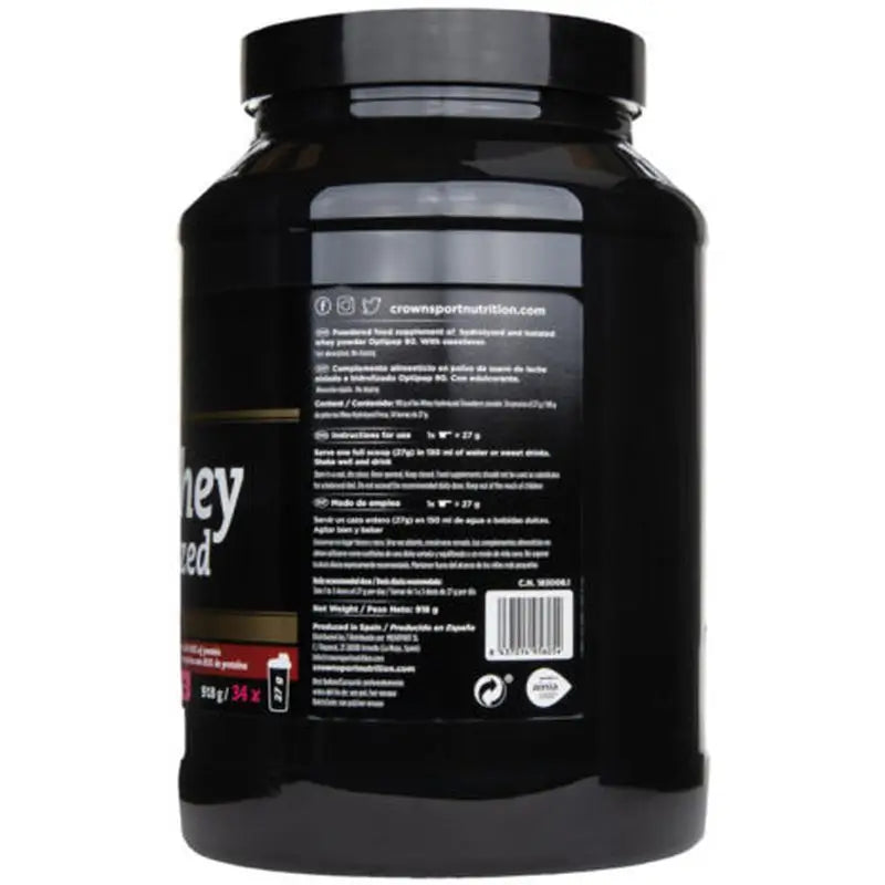 Crown Sport Nutrition Iso Whey Hydrolyzed Strawberry , 918 g (34 Portionen)