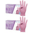 Cuatrogasa Dermolite Puderfreie Nitril-Handschuhe Rosa Größe M, 2X100 Stück