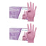 Cuatrogasa Dermolite Puderfreie Nitril-Handschuhe Rosa Größe S, 2X100 Stück