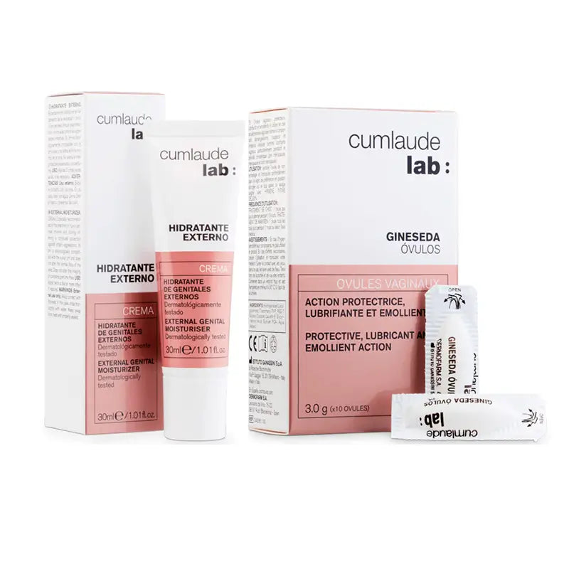 Cumlaude Lab Externe Feuchtigkeitspackung 30 ml + Schützende Vaginal-Ovula 10 Einheiten