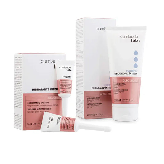 Cumlaude Lab Pack Lubripiù Intim-Creme 200 ml + Interne Feuchtigkeitscreme 6 Einzeldosen