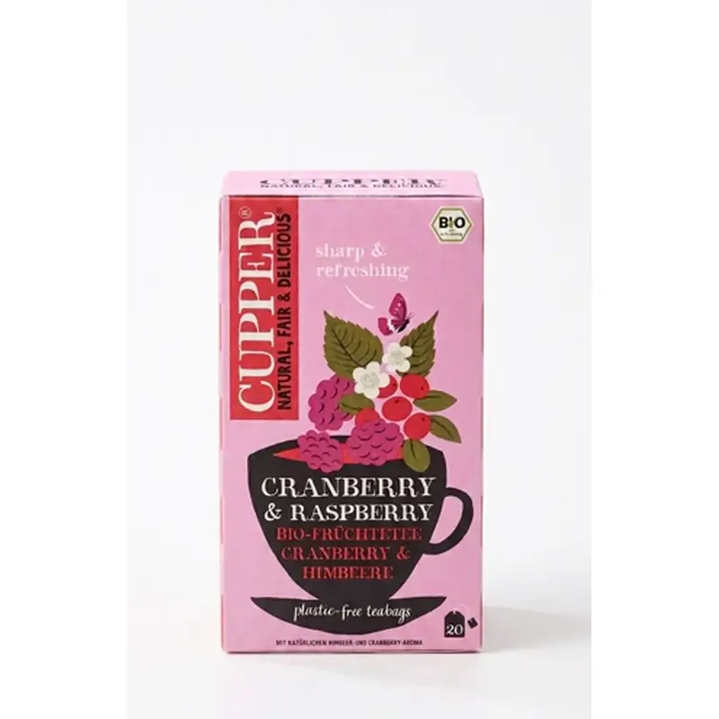 Cupper Heidelbeere & Himbeere Infusion 20Sachets. Bio Vega