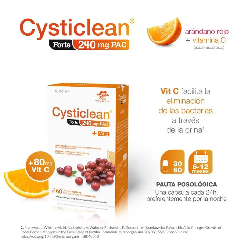 Cysticlean Forte 240 Mg Pac, 60 Kapseln