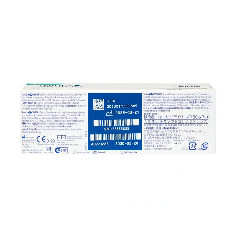 Dailies AquaComfort Plus Torische Tageslinsen, 30 Stück