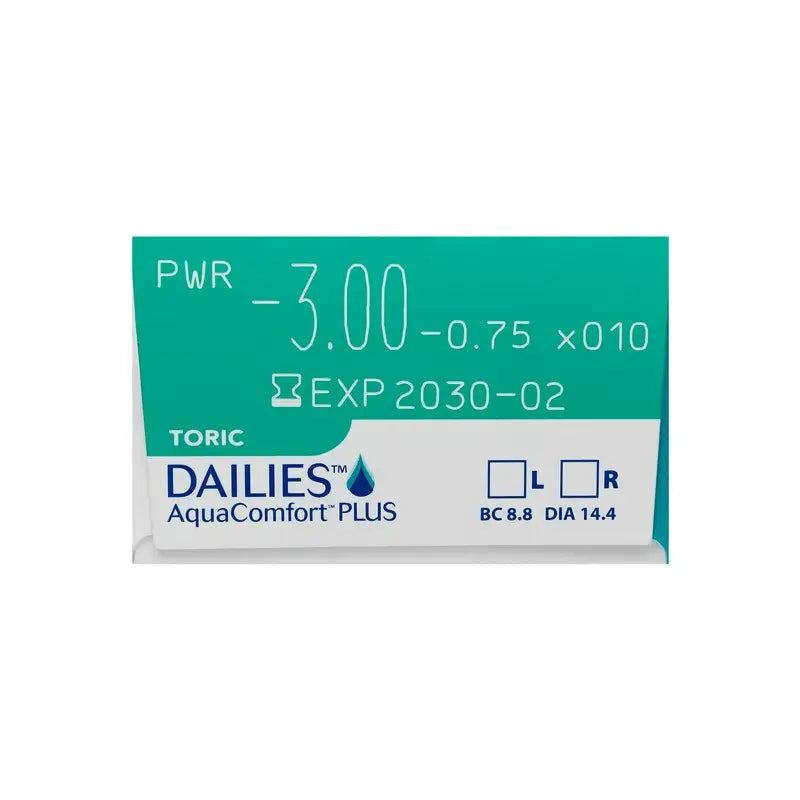 Dailies AquaComfort Plus Torische Tageslinsen, 30 Stück