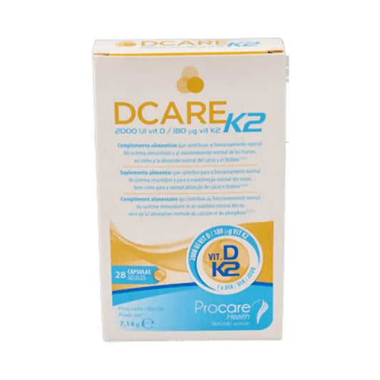 Dcare K2 2000 Iu Vitamin D3, 28 Perlen