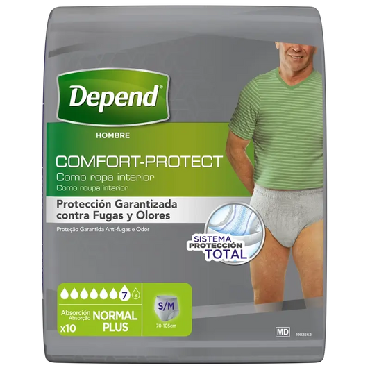 Depend Normal S/M Adult Male Windel , 10 Stück