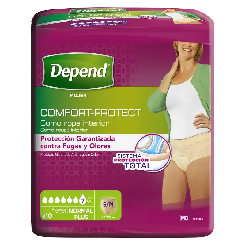 Depend Normal S/M Adult Windel Frauen , 10 Stück