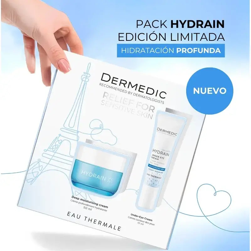 Dermedic Pack Hydrain Tiefenbefeuchtungscreme + Augenkontur , 50 + 15 ml
