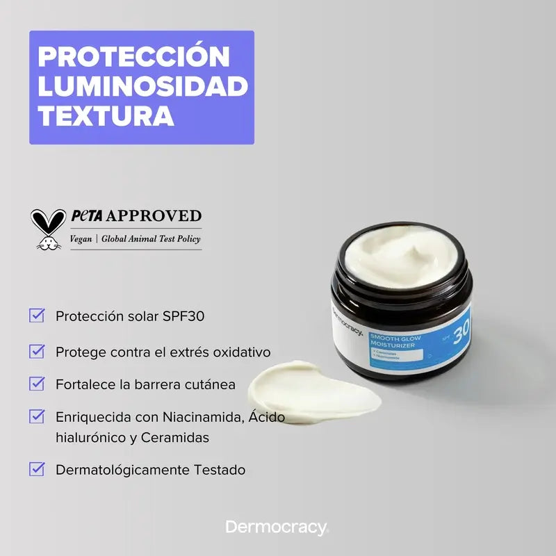Dermocracy Smooth Glow Spf3O Feuchtigkeitscreme 1%.
