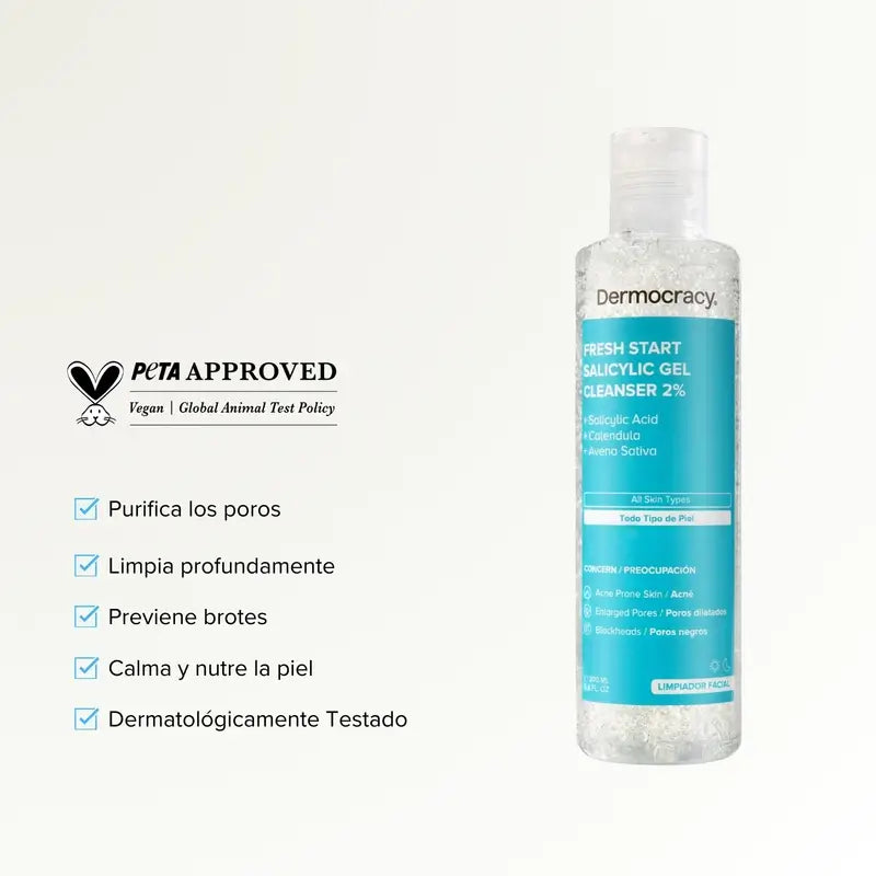 Dermocracy Fresh Start Salicyl Gel Cleanser 2%.