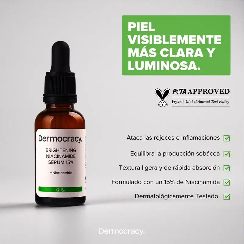 Dermocracy Aufhellendes Niacinamid-Serum 15%, 30 Ml