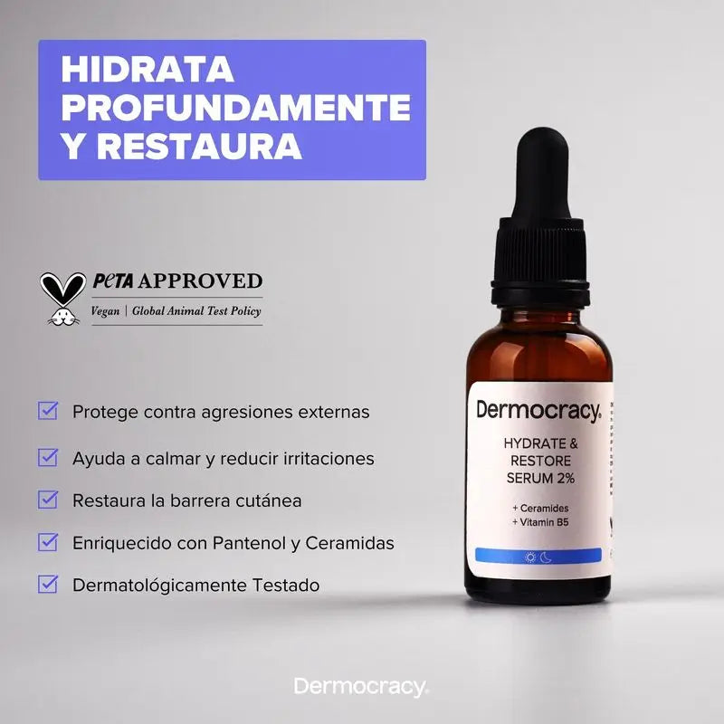 Dermocracy Hydrate & Restore Serum 2% [Ceramide + Vitamin B5] , 30 Ml