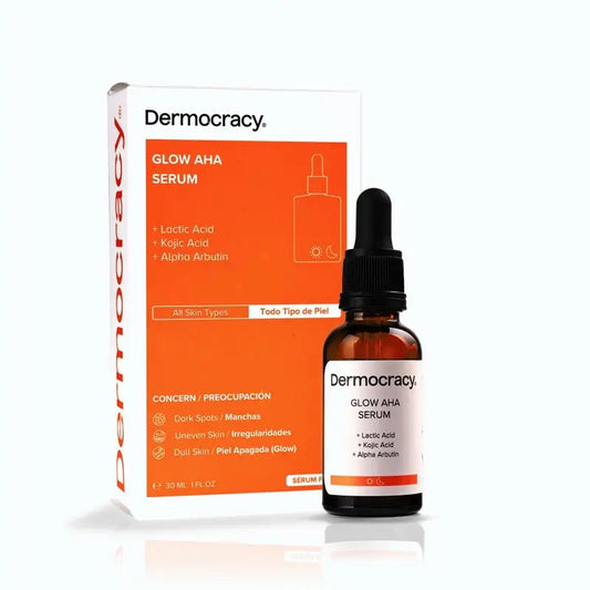 Dermocracy Glow Aha Serum [Lactic Acid + Kojic Acid + Alpha Arbutin) , 30 Ml