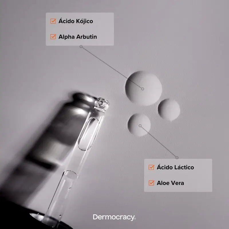 Dermocracy Glow Aha Serum (Milchsäure + Kojisäure + Alpha Arbutin), 30 ml
