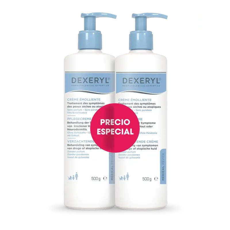 Dexeryl Kit Duo Emollient Creme, 2 x 500 gr