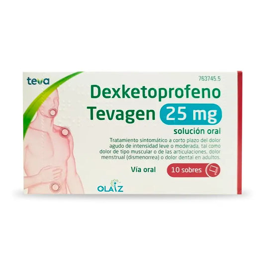 Dexketoprofen Tevagen 25 Mg , 10 Beutel Lösung zum Einnehmen