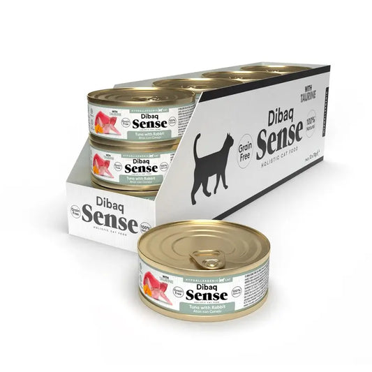 Dibaq Sense Wet Cat Food: Tuna with Rabbit, 12 x 70 g