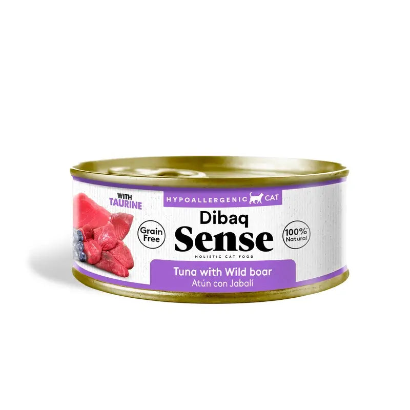 Dibaq Sense Wet Cat Food: Tuna with Wild Boar, 12 x 70 g