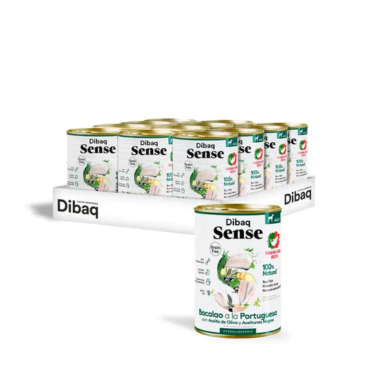 Dibaq Sense Grain-Free Wet Dog Food – Portuguese-Style Cod, 12 x 380 g