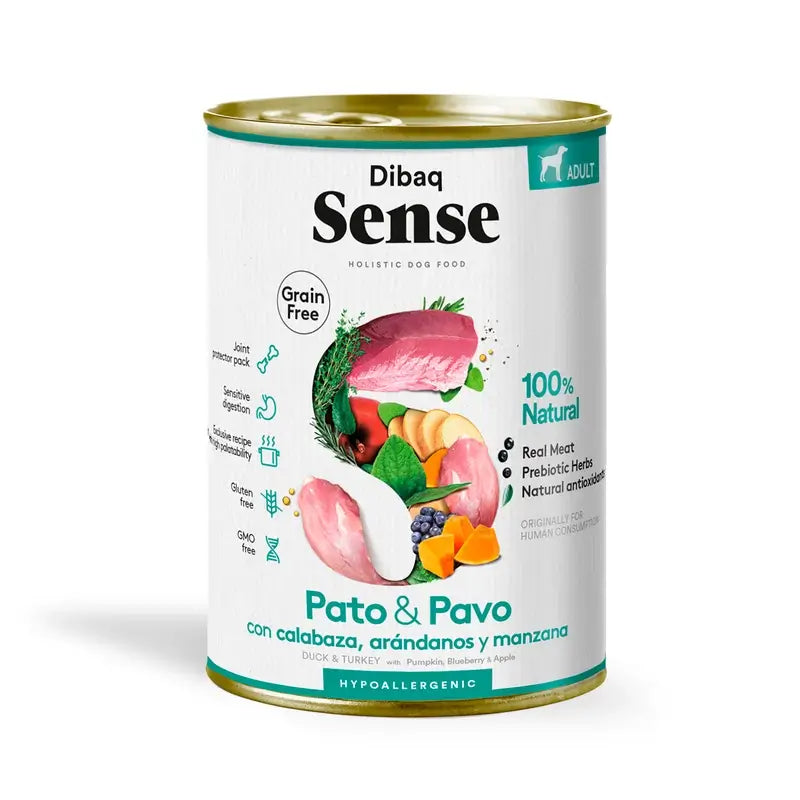 Dibaq Sense Wet Dog Food – Duck and Turkey, 12 x 380 g