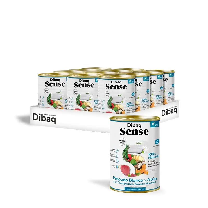 Dibaq Sense Wet Dog Food – White Fish and Tuna, 12 x 380 g