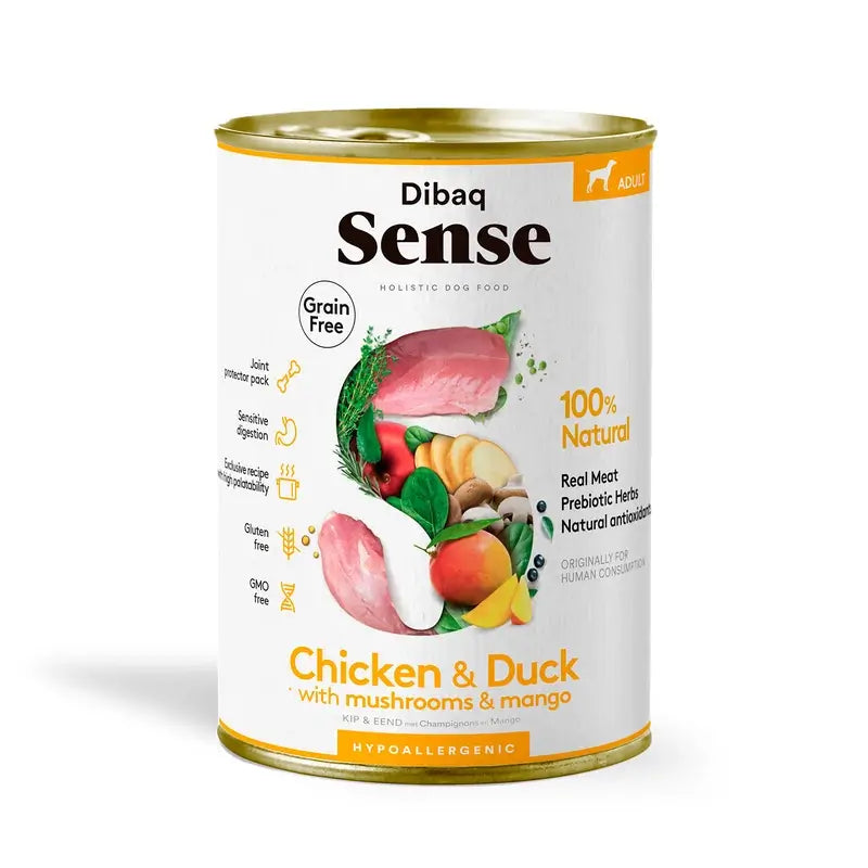 Dibaq Sense Wet Dog Food – Chicken and Duck, 12 x 380 g