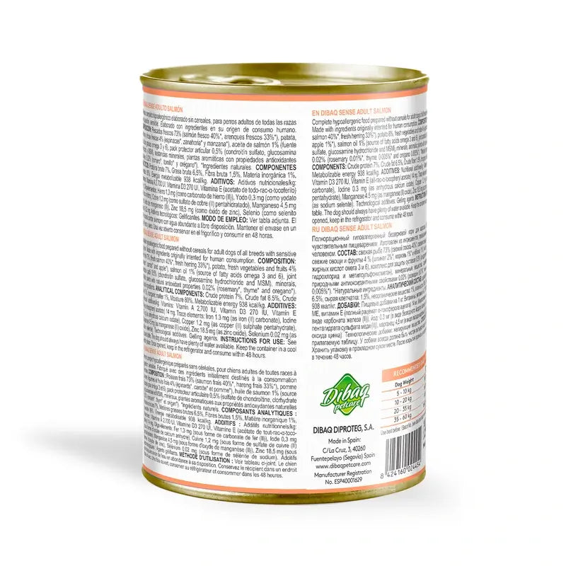 Dibaq Sense Wet Dog Food – Salmon, 12 x 380 g