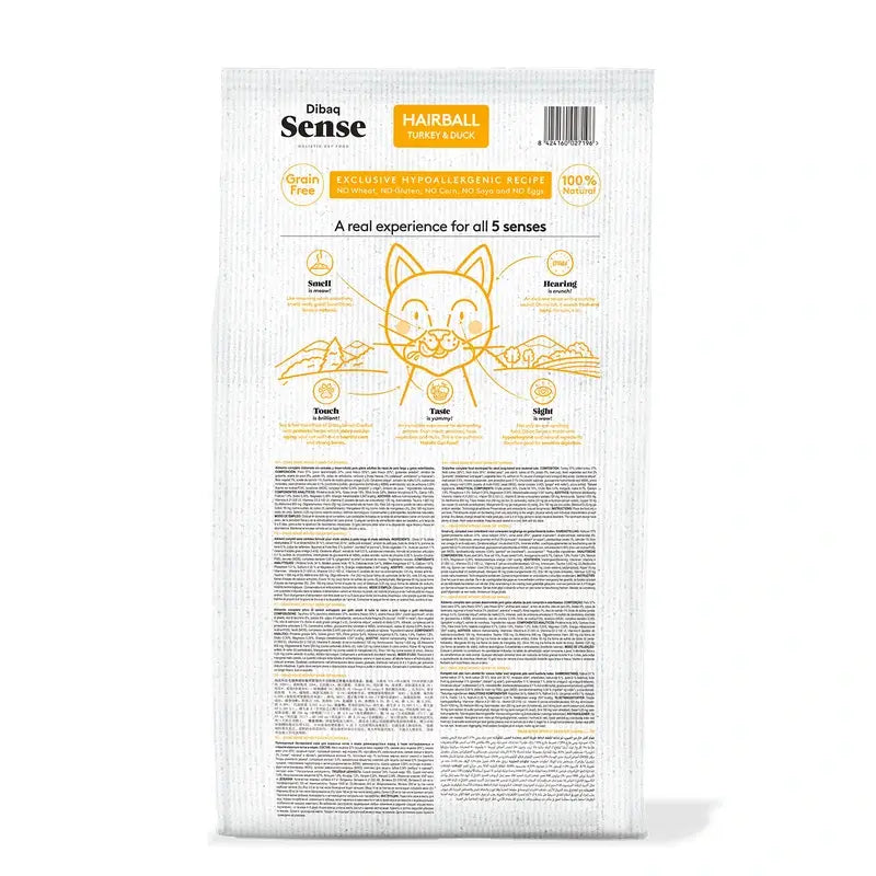 Dibaq Sense Grain-Free Hairball Cat Food, 6 kg