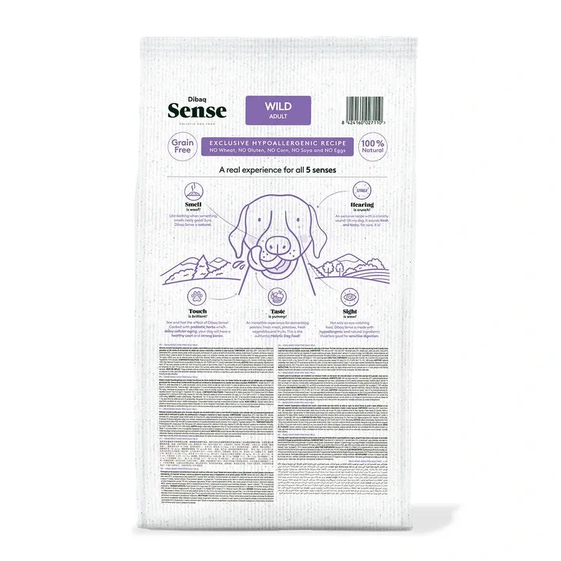 Dibaq Sense Grain-Free Dog Food with Wild Boar and Venison, 10 kg