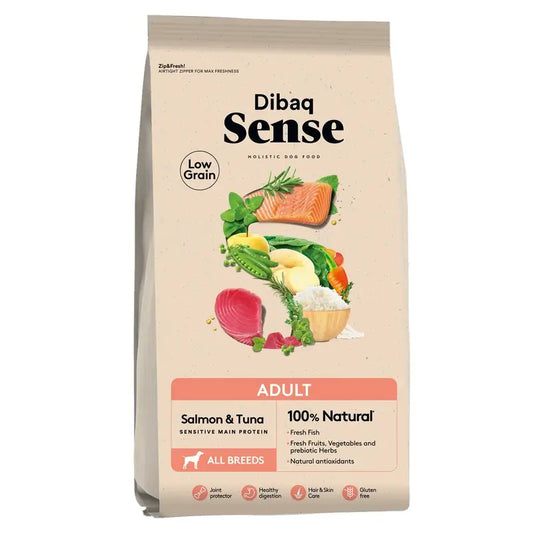 Dibaq Sense Low-Grain Fish Adult Dog Food, 12 kg